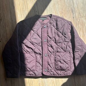 Zara Purple Quilted Puffer Jacket